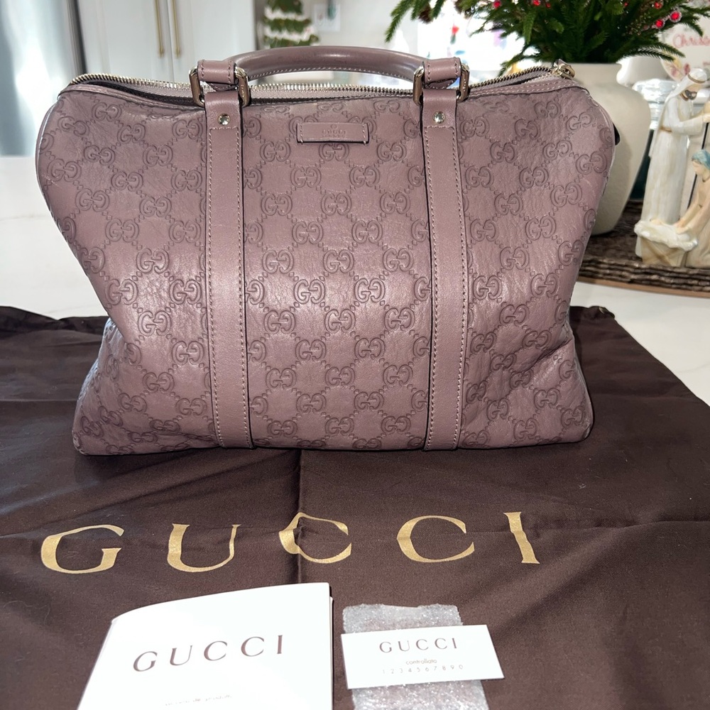 Mauve Gucci Boston Bag